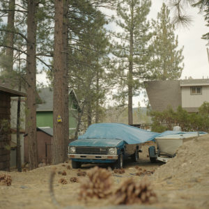 Covered Ford truck in Big Bear